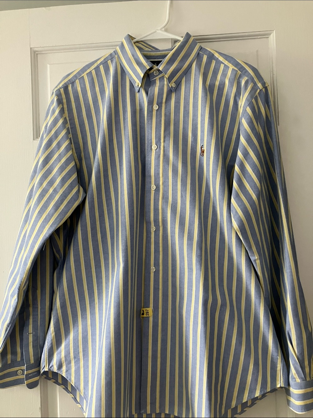 Polo by Ralph Lauren Blue and Yellow Stripe Button-Down Shirt
